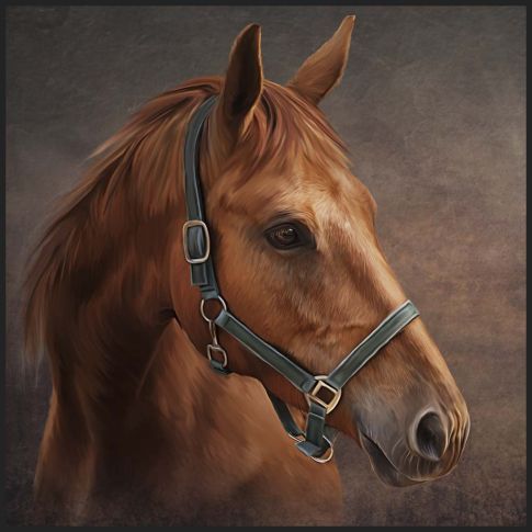 Carré Simili cuir Cheval