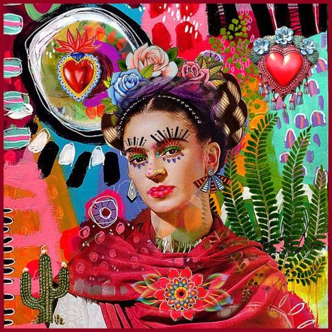 Carré Simili cuir Frida coloré