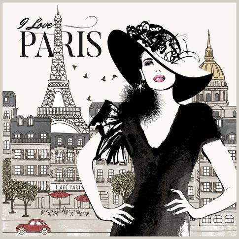 Carré Simili cuir I Love Paris