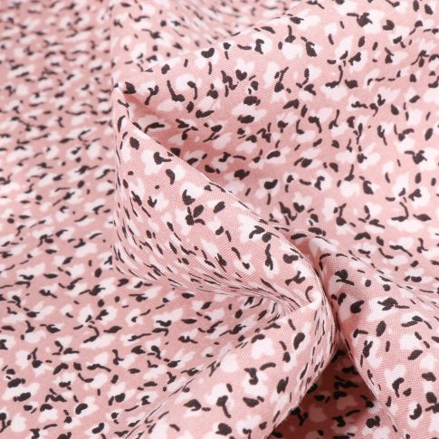 Tissu Viscose Arty Marion sur fond Rose pâle