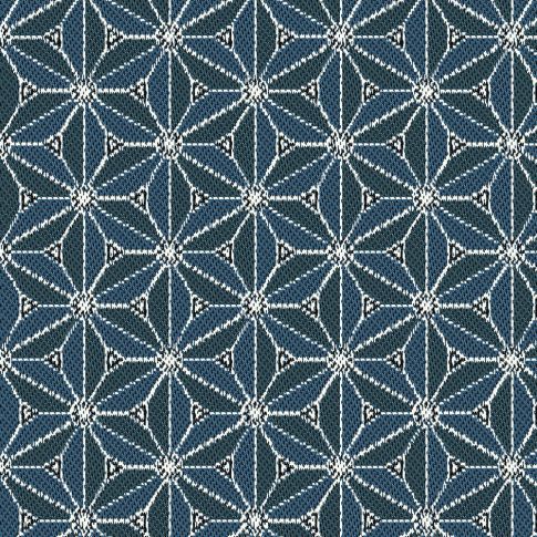 Tissu Jacquard Casual sur fond Bleu canard