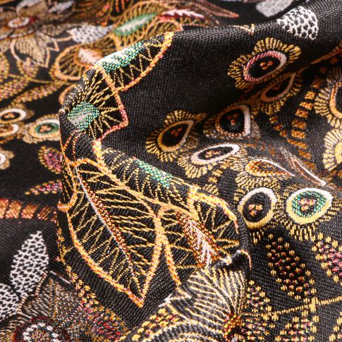 Tissu Jacquard Parade sur fond Noir