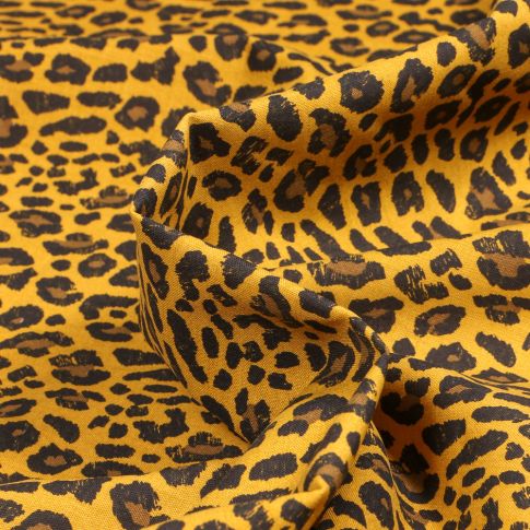 Tissu Viscose Arty Piel sur fond Jaune