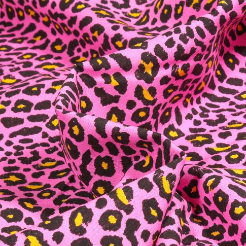 Tissu Viscose Arty Piel sur fond Rose