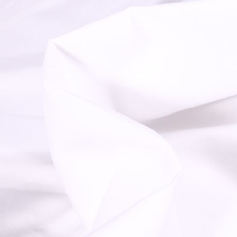 Tissu Popeline de coton mercerisé uni Elise Blanc