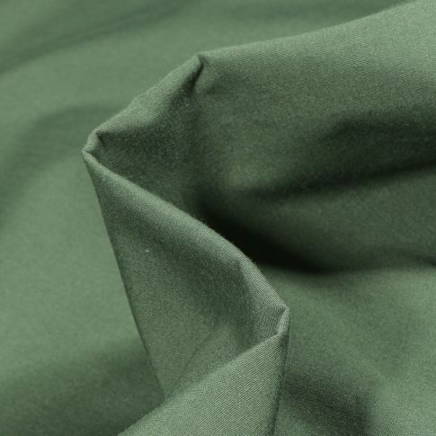 Tissu Popeline de coton mercerisé uni Elise Vert