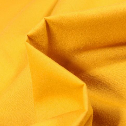 Tissu Popeline de coton mercerisé uni Elise Jaune curry