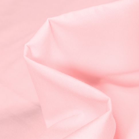 Tissu Popeline de coton mercerisé uni Elise Rose bébé