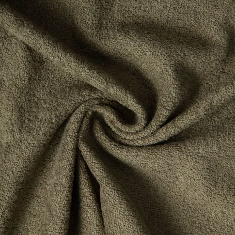 Tissu Eponge  Spa 400 g/m2 uni Vert kaki