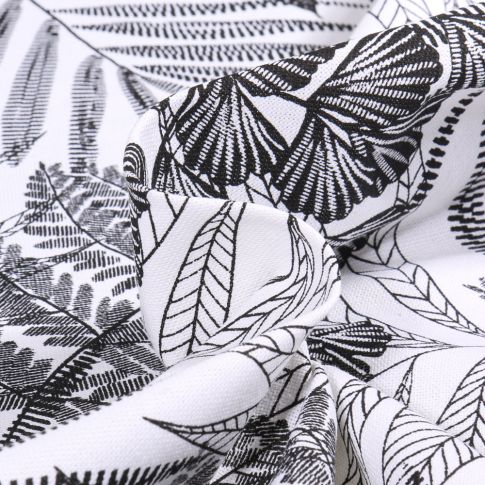 Tissu Toile de Coton grande largeur Virtuose sur fond Blanc