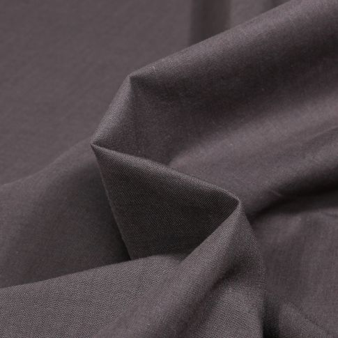 Tissu Voile de coton uni Tissia Gris anthracite
