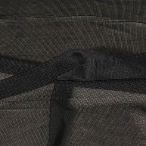 Tissu Tulle  extensible d'habillement Maëlyne uni Noir