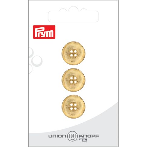 Bouton Prym Eric Métal 15 mm x3 - Or