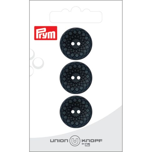 Bouton Prym Géométrique Victoria 20 mm x3 - Anthracite