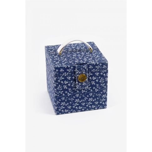 Boite à couture DMC Fleurs Carrée Bleu DMC