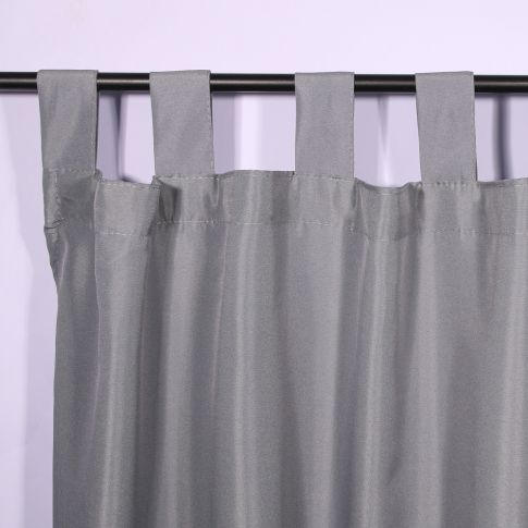 Rideau à passants Craftine 140 x 260 cm Polyester Uni Lods Gris