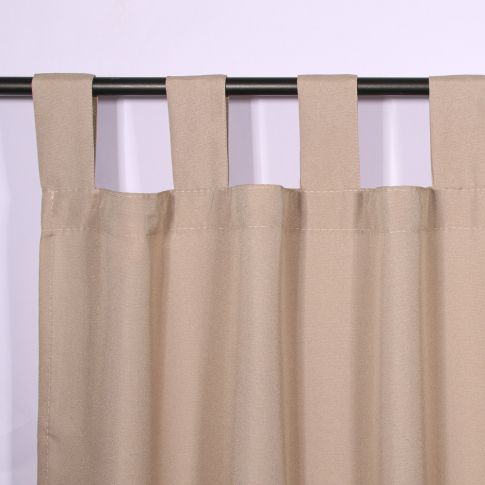 Rideau à passants Craftine 140 x 260 cm Polyester Uni Lods Lin