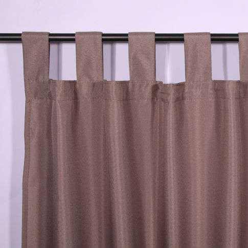Rideau à passants Craftine 140 x 260 cm Polyester Uni Lods Taupe
