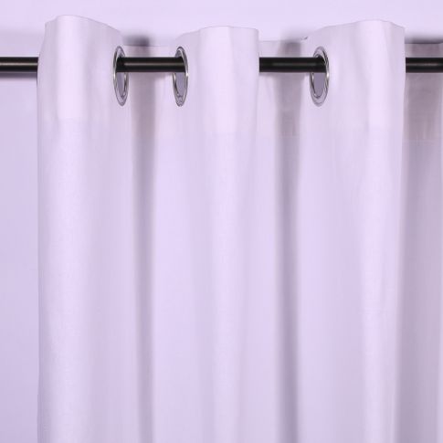 Rideau à oeillets Craftine 140 x 240 cm Coton Uni Roussillon Blanc