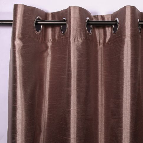 Rideau à oeillets Craftine 140 x 240 cm Shantung Uni Montréal Noisette