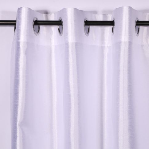Rideau à oeillets Craftine 140 x 240 cm Shantung Uni Montréal Blanc