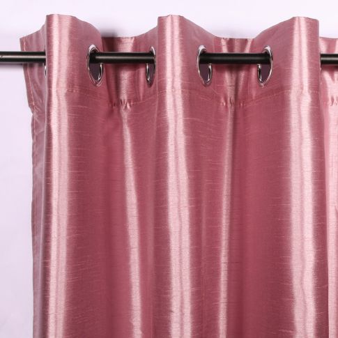Rideau à oeillets Craftine 140 x 240 cm Shantung Uni Montréal Rose
