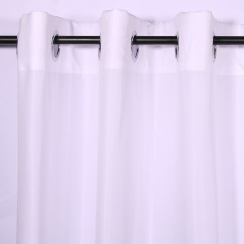 Rideau à oeillets Craftine 140 x 260 cm Microfibre Unie Lavandou Blanc