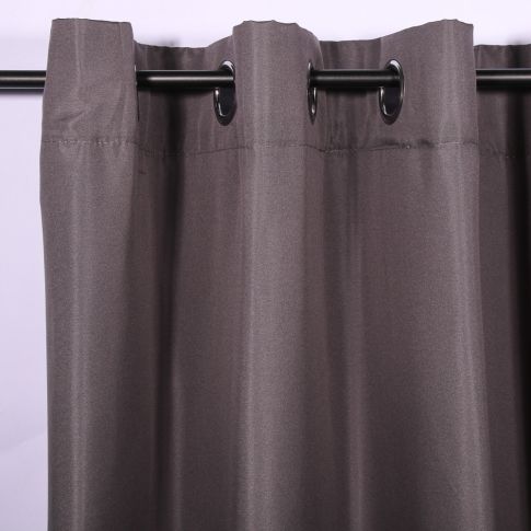 Rideau à oeillets Craftine 140 x 280 cm Microfibre Unie Lavandou Anthracite