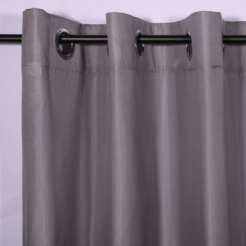 Rideau à oeillets Craftine 140 x 280 cm Microfibre Unie Lavandou Gris