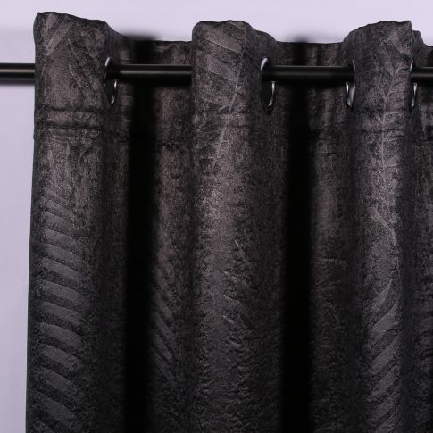 Rideau occultant Craftine 140 x 240 cm Velours Frappé Sarrant Anthracite