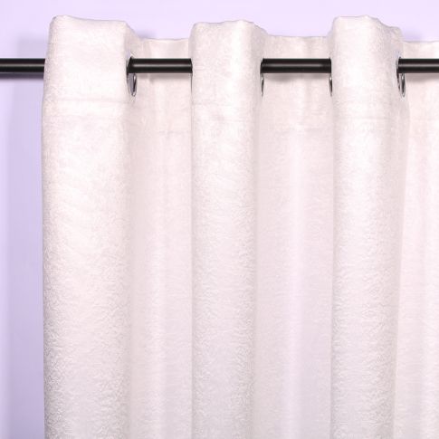 Rideau occultant Craftine 140 x 240 cm Velours Frappe Sarrant Blanc