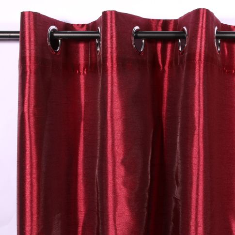 Rideau à oeillets Craftine 140 x 240 cm Shantung Uni Montréal Bordeaux