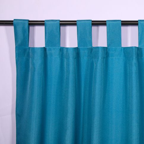 Rideau à passants Craftine 140 x 260 cm Polyester Uni Lods Petrole