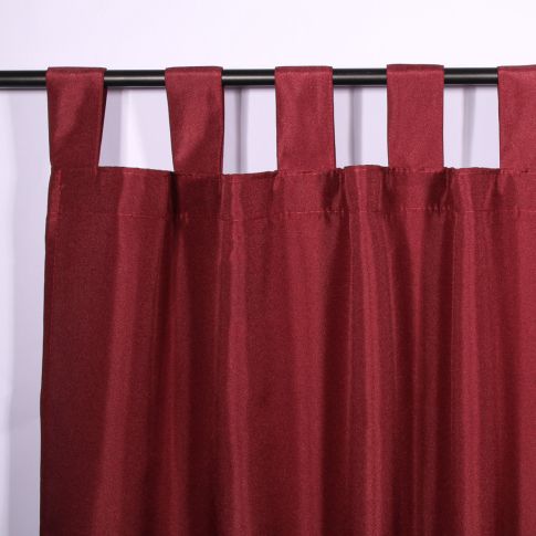 Rideau à passants Craftine 140 x 260 cm Polyester Uni Lods Bordeaux