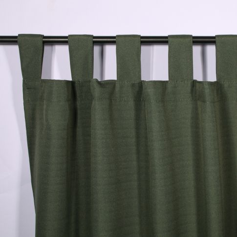 Rideau à passants Craftine 140 x 260 cm Polyester Uni Lods Kaki