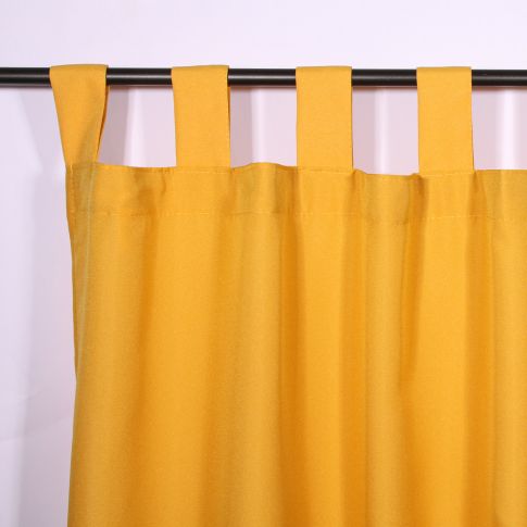 Rideau à passants Craftine 140 x 260 cm Polyester Uni Lods Miel