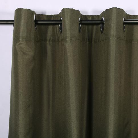 Rideau à oeillets Craftine 140 x 280 cm Microfibre Unie Lavandou Kaki