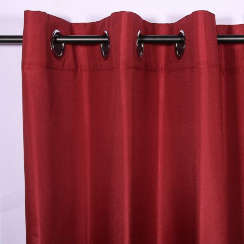 Rideau à oeillets Craftine 140 x 280 cm Microfibre Unie Lavandou Bordeaux