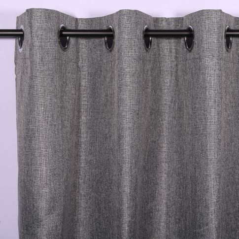 Rideau occultant Craftine 140 x 260 cm Chambray Uni Lavaudieu Anthracite