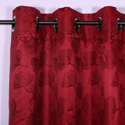 Rideau occultant Craftine 140 x 260 cm Jacquard Moncontour Bordeaux