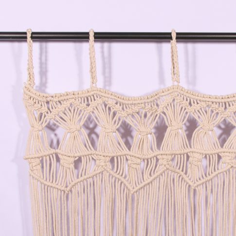 Rideau à passants Craftine 90 x 200 cm Coton+Top Macrame Monestiés