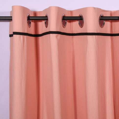 Rideau à oeillets Craftine 135 x 240 cm Coton lavé Piana Rose