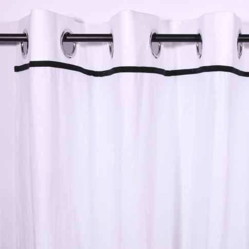 Rideau à oeillets Craftine 135 x 240 cm Coton lavé Piana Blanc