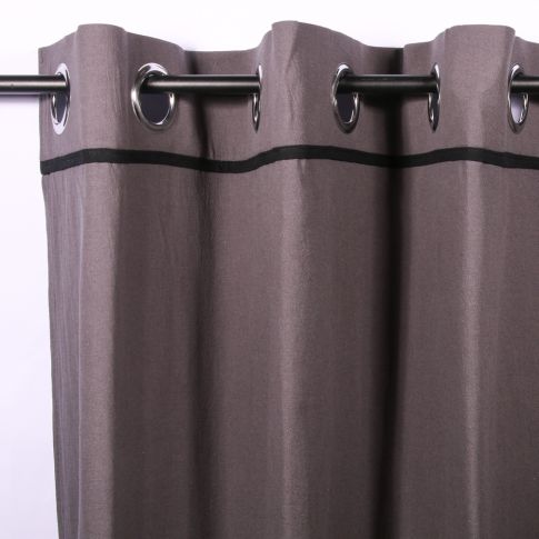 Rideau à oeillets Craftine 135 x 240 cm Coton lavé Piana Anthracite