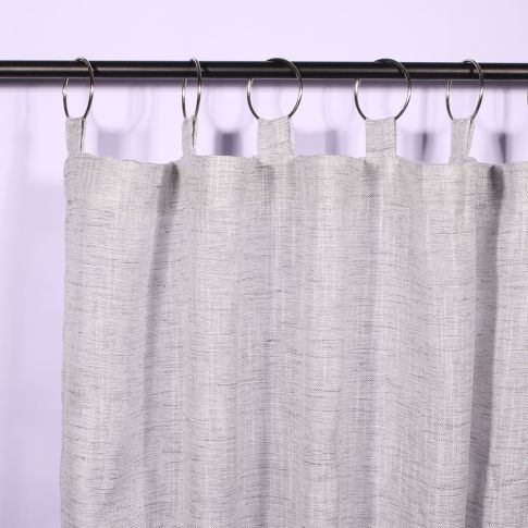 Rideau Voilage à anneaux Craftine 140 x 240 cm Tissé Balazuc Gris