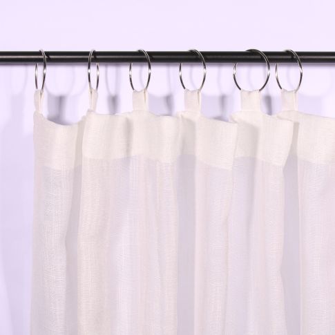 Rideau Voilage à anneaux Craftine 140 x 240 cm Tissé Balazuc Blanc