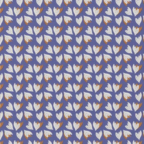 Tissu Coton imprimé Arty Bleu lavande