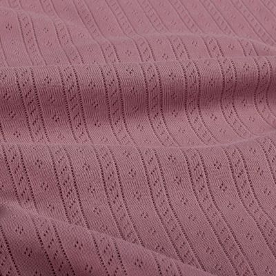 Tissu Jersey Coton ajouré Camille uni Mauve - Par 10 cm