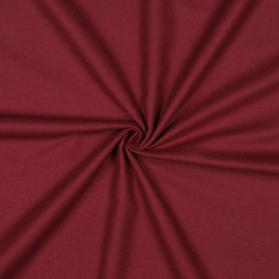 Tissu Flanelle de Coton Jasmine  uni  Bordeaux - Par 10 cm