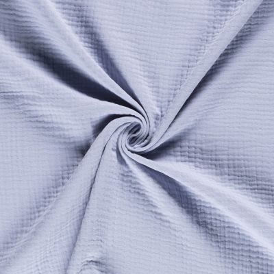 Tissu Triple gaze de coton Bleu ciel - Par 10 cm